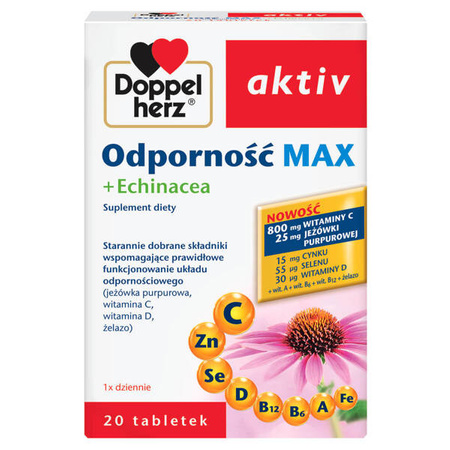 Doppelherz aktiv Odpornośc MAX Echinacea aptekacurate pl