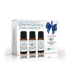 OPTIMA NATURA ZESTAW ZDROWY ZAPACH LEKKI ODDECH Olejek pomarańczowy 10ml+złodziei 10ml+sosnowy 10ml