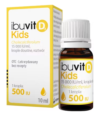 Ibuvit D3 Kids krople doustne 15000I.U/ml, 10 mlDATA WAŻNOŚCI 2026.02.28