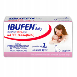 Ibufen Baby 60 mg x 5 czopków,
