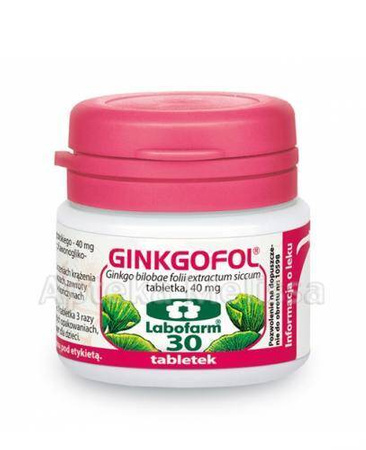 Ginkgofol tabletki 0,04 g, 30 sztuk
