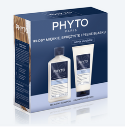 PHYTO SOFTNESS Zestaw Delikatny Szampon, 250 ml+ Delikatna Odżywka z Mleczkiem Owsianym, 175 ml