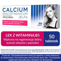 Calcium Pantothenicum Jelfa tabletki 100 mg, 50 tabletek