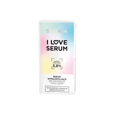 Soraya I Love Serum Wygładzające Kwasy AHA+PHA 3,8% 30ml