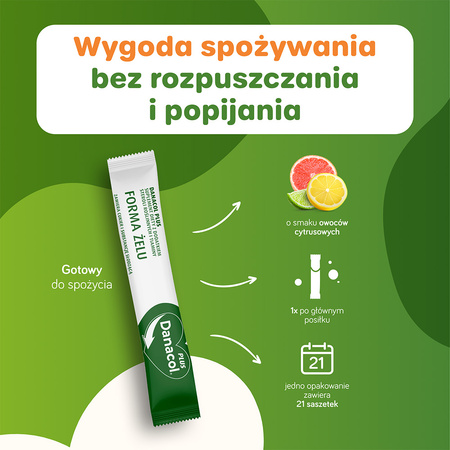 Danacol Plus 21 saszetek po 15 ml Data ważności 2026.03.22