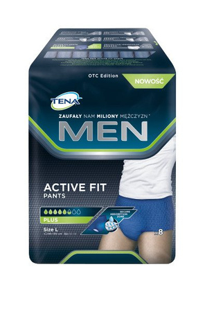 TENA Men Pants Plus OTC Edition L (95-130 cm), bielizna chłonna, 8 sztuk