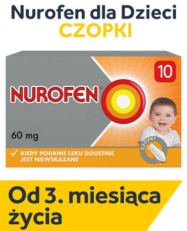 Nurofen 60mg, 10 czopków
