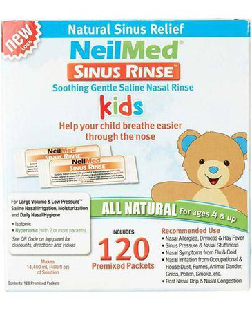 SINUS RINSE Zestaw dla dzieci uzupełniający, 120 saszetek