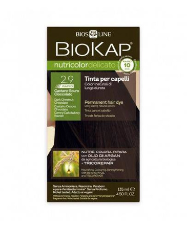 BIOKAP NUTRICOLOR DELICATO 2.9 rapid, Ciemny Czekoladowy Kasztan 135ml
