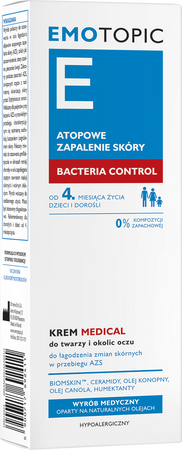 EMOTOPIC Krem MEDICAL do twarzy i okolic oczu, 50ml