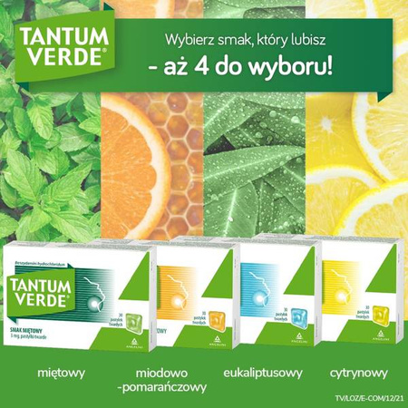 Tantum Verde smak cytrynowy, 30 pastylek