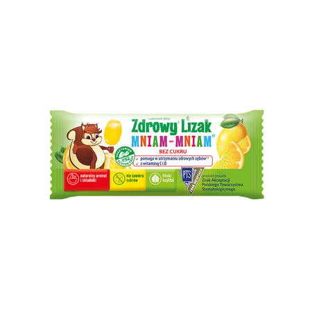 Zdrowy Lizak Mniam-Mniam o smaku cytrynowym 1 sztuka