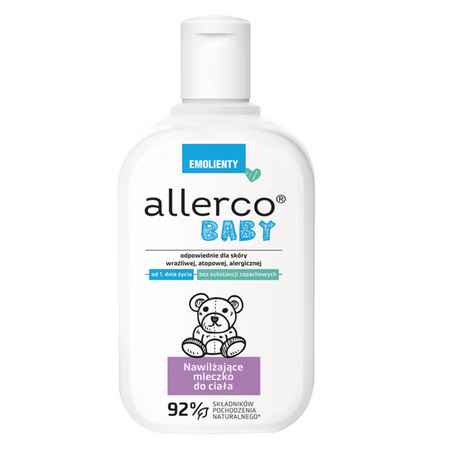 ALLERCO BABY EMOLIENT Nawilżające Mleczko do ciała, 250ml  