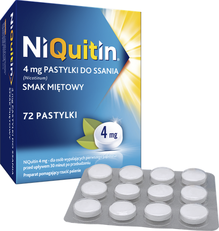 Niquitin 4 mg,pastylki do ssania smak miętowy