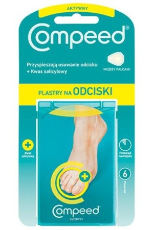 COMPEED na odciski między palcami z kwasem salicylowym, 6 sztuk