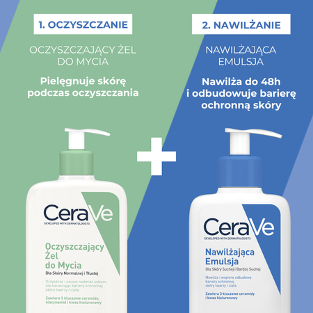 CERA VE Zes.Żel oczysz.+emulsja 2x473ml