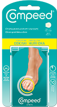 Plastry COMPEED na odciski miedzy palcami stóp 10 sztuk