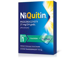 Niquitin Plastry 1 stopień 21mg/24h 7sztuk