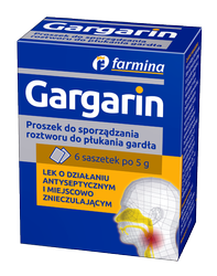 Gargarin do sporządządzania płynu do płukania gardła x 6sasz