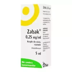 Zabak 0,25 mg/ml krople do oczu, 5 ml (import równoległy Inpharm)