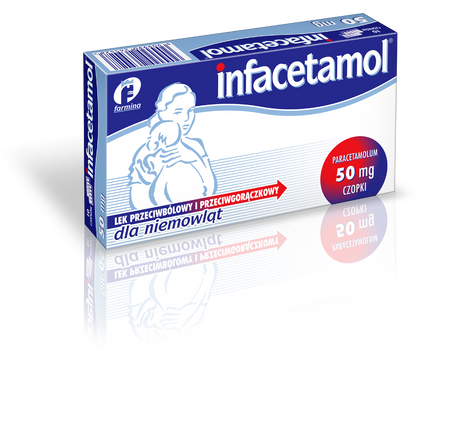 Infacetamol Farmina czopki doodbyt. 50 mg 10 sztuk