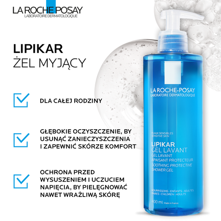 LA ROCHE - POSAY LIPIKAR Żel myjący 400ml