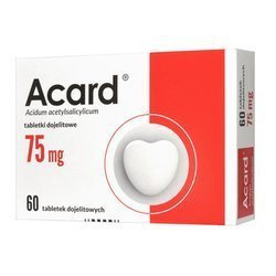 Acard 75 mg, 60 tabletek powlekanych dojelitowych