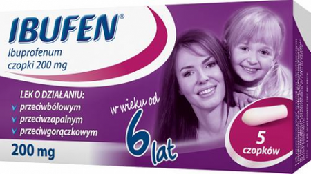 Ibufen Baby  200mg, 5 czopków