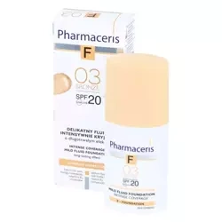 PHARMACERIS F delikatny fluid kryjący 03 SPF20, 30ml