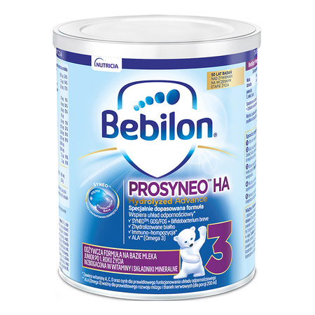 Bebilon PROSYNEO HA Hydrolyzed Advance 3, odżywcza formuła na bazie mleka po 1. roku życia, 400g