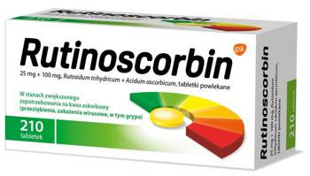 Rutinoscorbin 100mg+25mg 210 tabletek powlekanych