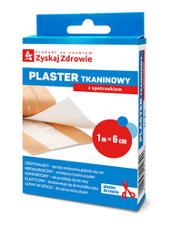 Plaster tkaninowy z opatrunkiem 1 m x 6 cm,  Zyskaj Zdrowie