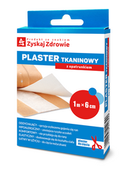 Plaster tkaninowy z opatrunkiem 1 m x 6 cm, Zyskaj Zdrowie