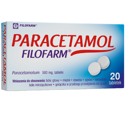Paracetamol Filofarm tabl. 0,5g 20tabl.(bl