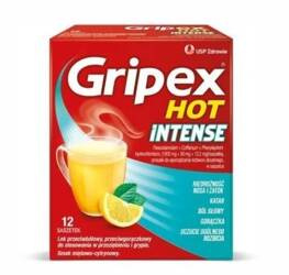 Gripex Hot Intense, 1g+50mg+12,2mg, 12 saszetek