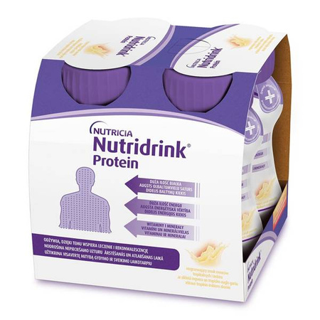 Nutridrink Protein rozgrzewający smak owoców tropikalnych i imbiru 4x125 ml 
