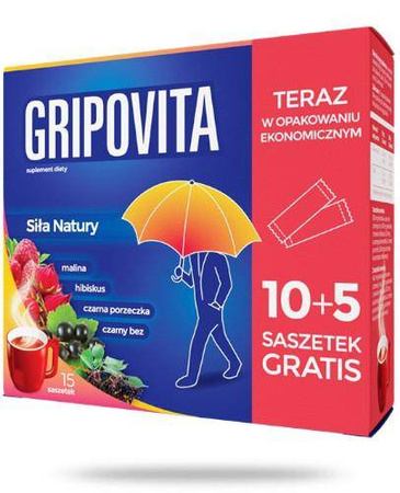 Grinovita (Gripovita), 15 saszetek, proszek do rozpuszczania