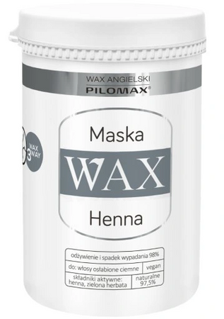 WAX Angielski Pilomax HENNA Maska regenerująca do włosów ciemnych, 480g