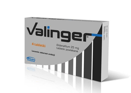 Valinger 25 mg,4 tabletki powlekane data ważności 2025/01