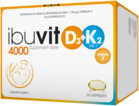 Ibuvit D3 4000 + K2 MK-7 Omega, 30 kapsułek