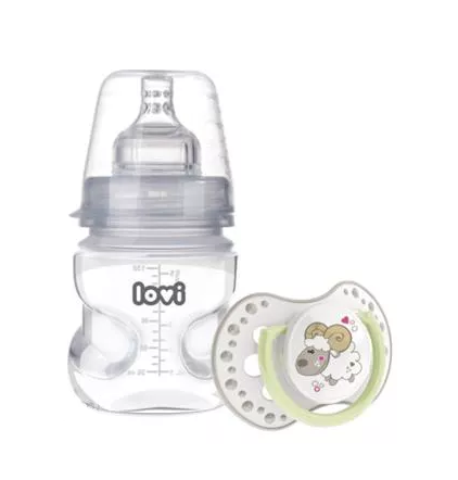 CANPOL Butelka niemowlęca 150 ml LOVI + Smoczek