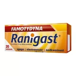 Famotydyna Ranigast 20mg, 20 tabletek powlekanych