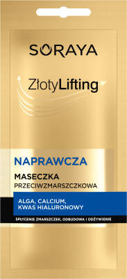 SORAYA ZŁOTY LIFTING Naprawcza Maseczka przeciwzmarszczkowa.