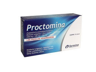 Proctomina 0,2g+0,1g+0,15g 10 czopki doodbytnicze