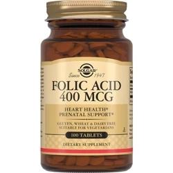 SOLGAR Kwas foliowy 400mcg 100 tabletek