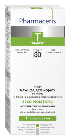 PHARMACERIS T SEBO-MOISTATIC Krem nawilżająco-kojący do twarzy SPF30, 50ml