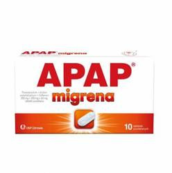 Apap Migrena 0,25g+0,25g+0,065g, 10 tabletek powlekanych