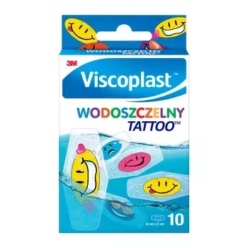 VISCOPLAST Wodoszczelne Tattoo plasterek, 10 sztuk