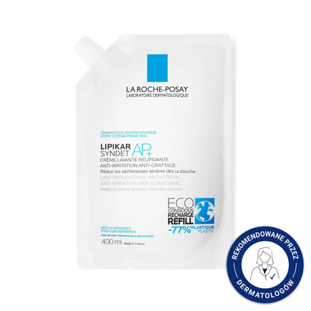 La Roche-Posay Lipikar Refill Syndet AP+ Krem myjący, 400 ml