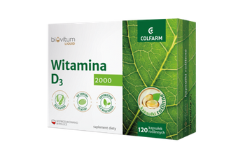 Biovitum LiQuid Witamina D3 2000, 120 kapsułek